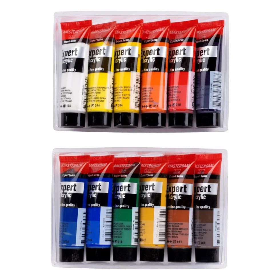 Zestaw farb akrylowych w tubkach Expert - Amsterdam - 12 kolorów x 20 ml