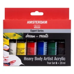 Zestaw farb akrylowych w tubkach Expert - Amsterdam - 6 kolorów x 20 ml