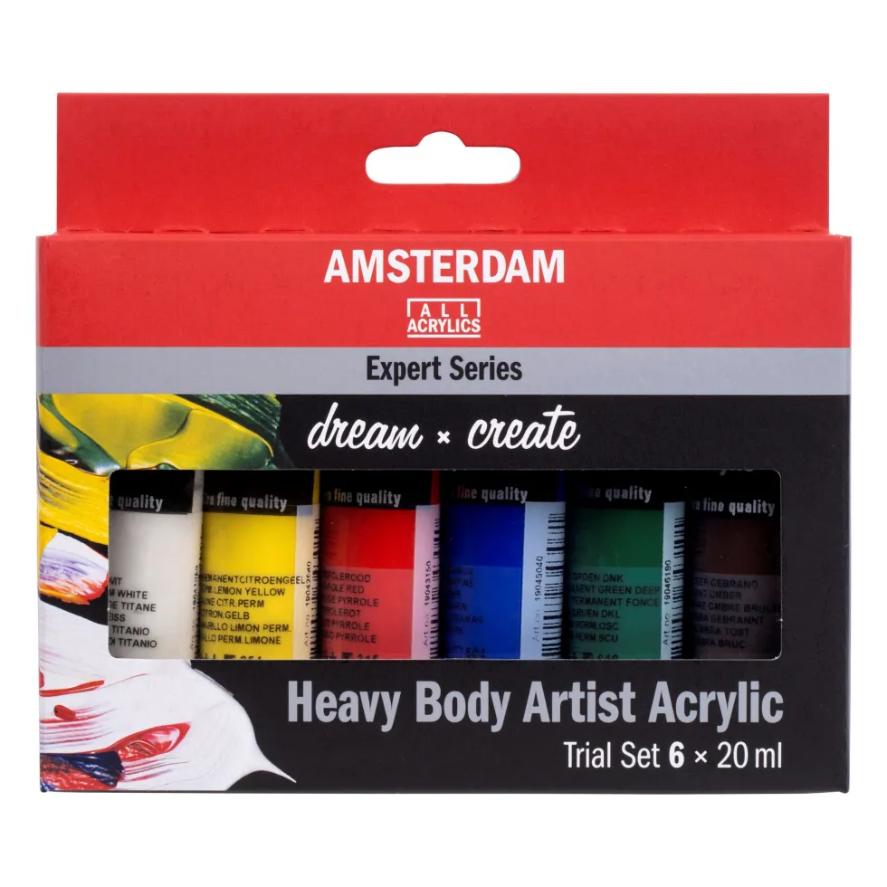 Zestaw farb akrylowych w tubkach Expert - Amsterdam - 6 kolorów x 20 ml