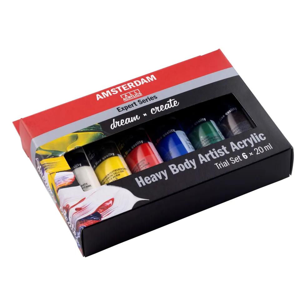 Zestaw farb akrylowych w tubkach Expert - Amsterdam - 6 kolorów x 20 ml