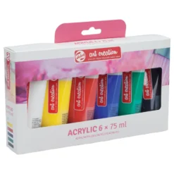 Zestaw farb akrylowych w tubkach - Talens Art Creation - 6 kolorów x 75 ml