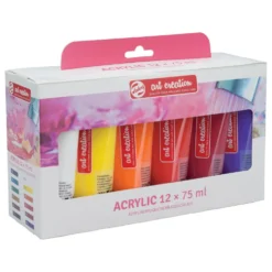 Zestaw farb akrylowych w tubkach - Talens Art Creation - 12 kolorów x 75 ml