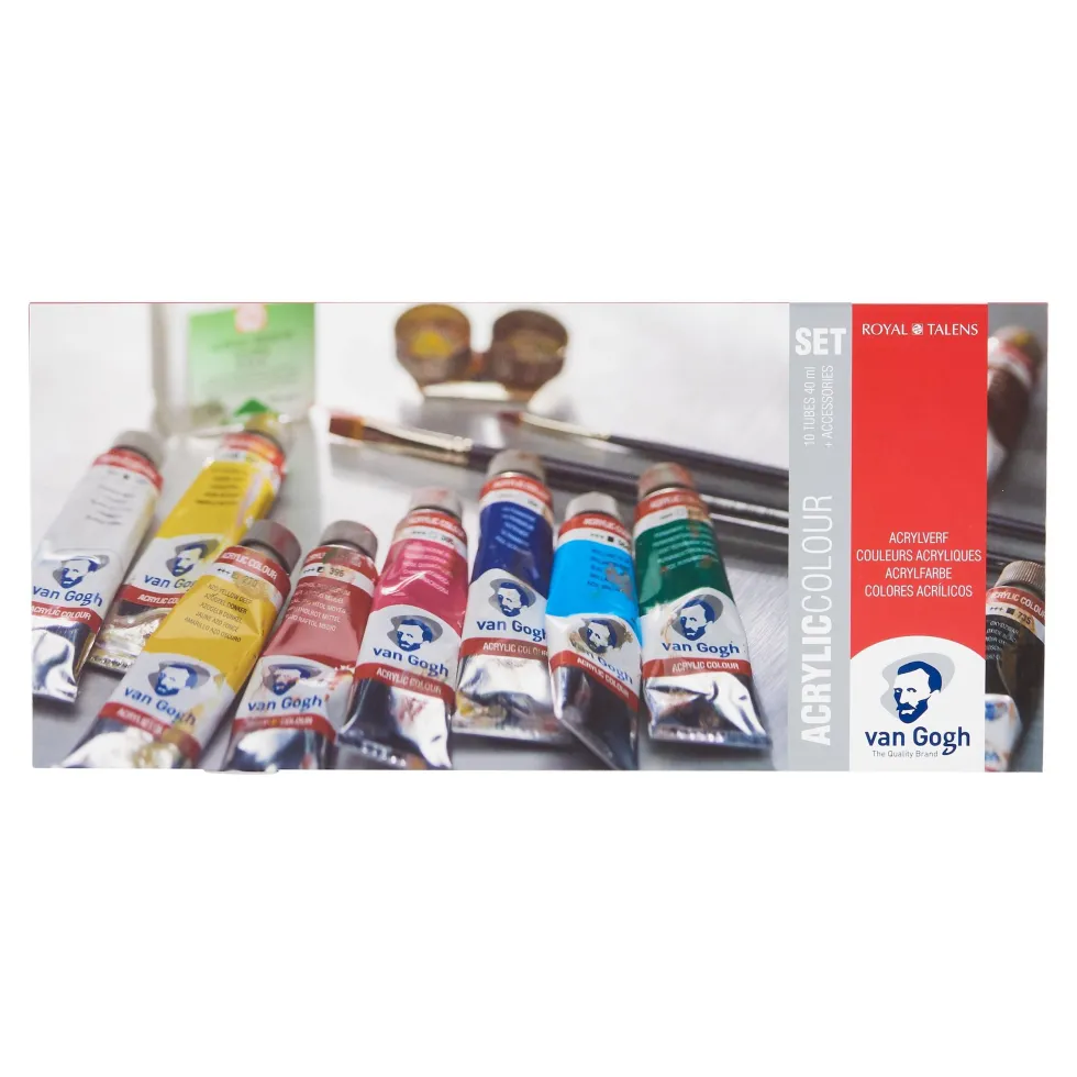 Zestaw farb akrylowych w tubkach - Van Gogh - 10 kolorów x 40 ml