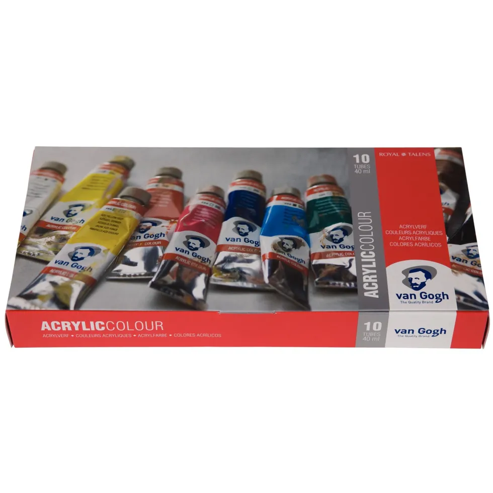 Zestaw farb akrylowych w tubkach - Van Gogh - 10 kolorów x 40 ml