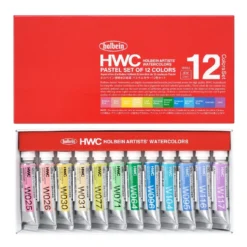 Zestaw farb akwarelowych Artists’ Watercolor - Holbein - Pastel, 12 kolorów x 5 ml