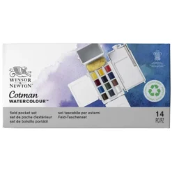 Zestaw farb akwarelowych Cotman Field - Winsor & Newton - 12 kolorów