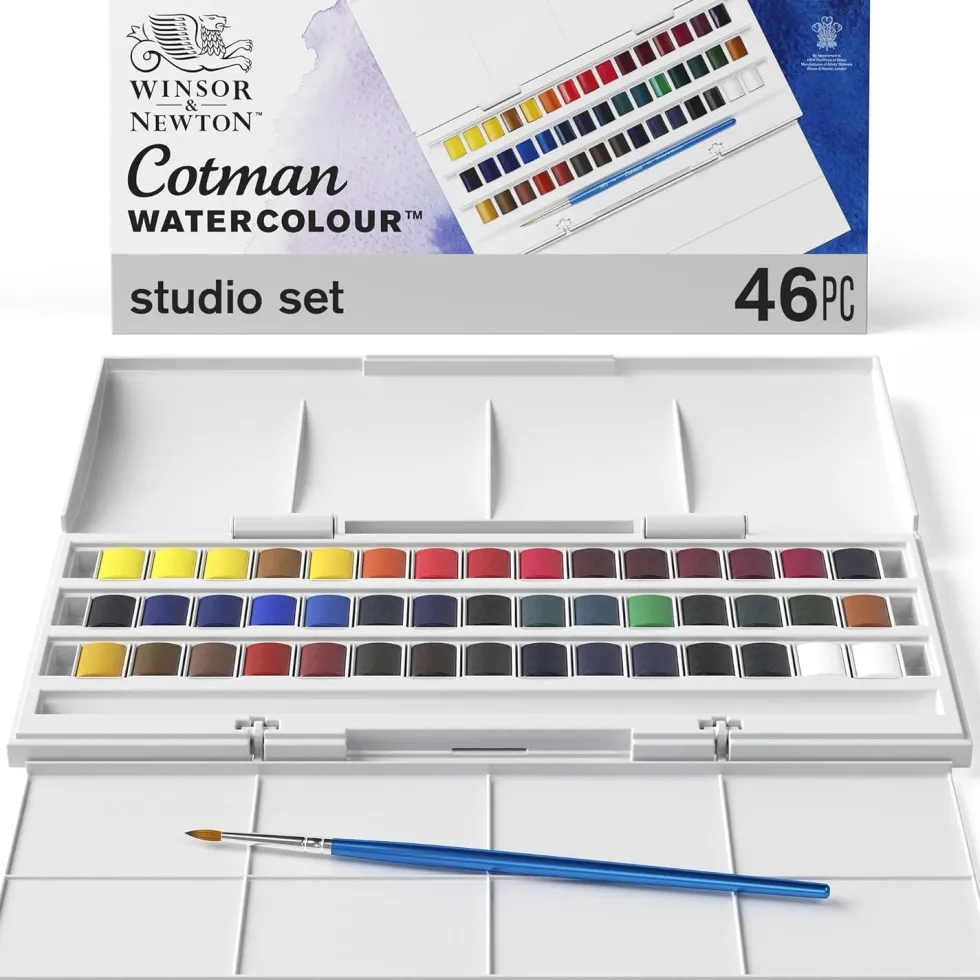 Zestaw farb akwarelowych Cotman Studio - Winsor & Newton - 45 szt.