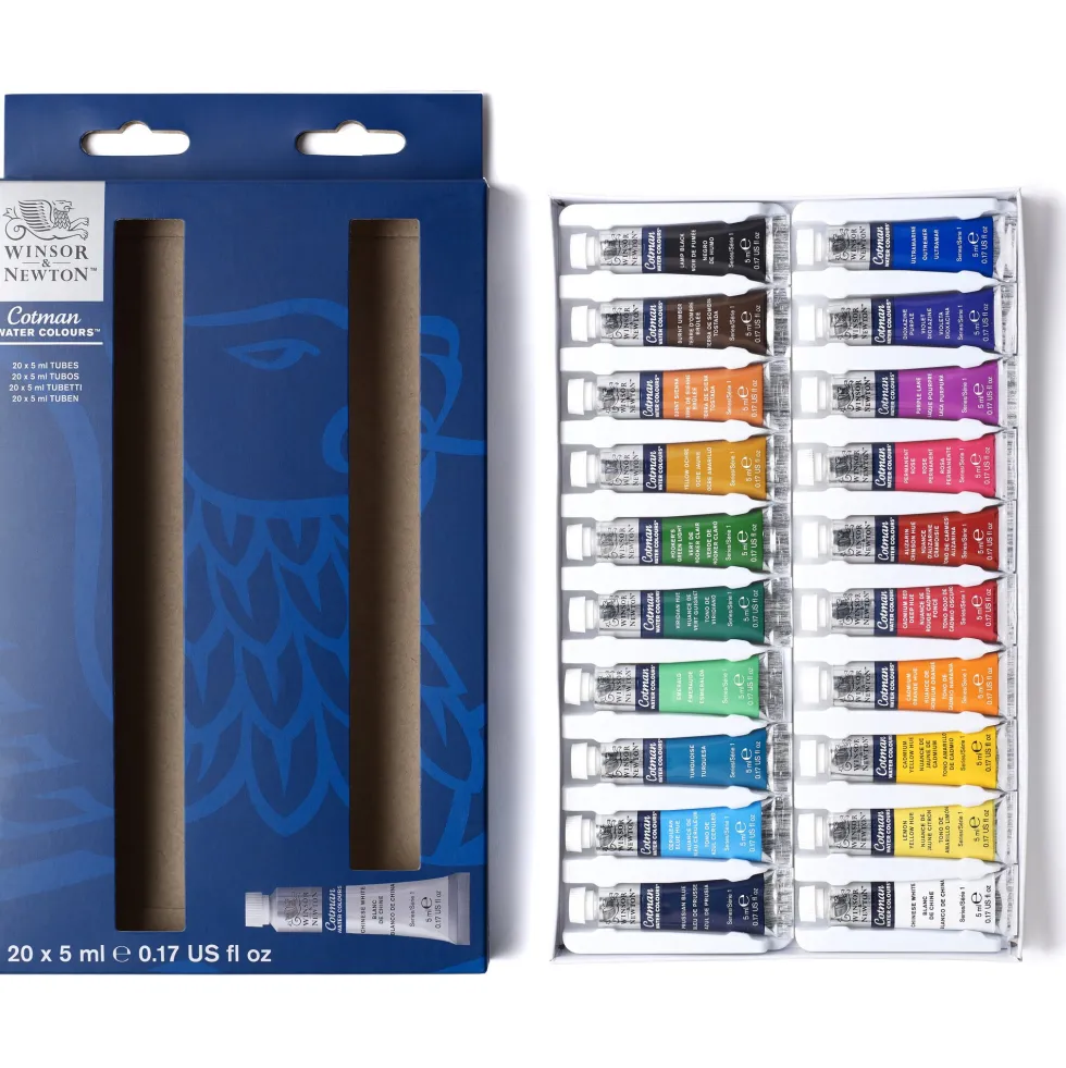 Zestaw farb akwarelowych Cotman - Winsor & Newton - 20 kolorów x 5 ml