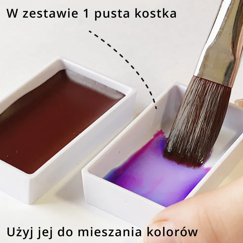 Zestaw farb akwarelowych Gansai Tambi Granulating 2 - Kuretake - 5 kolorów