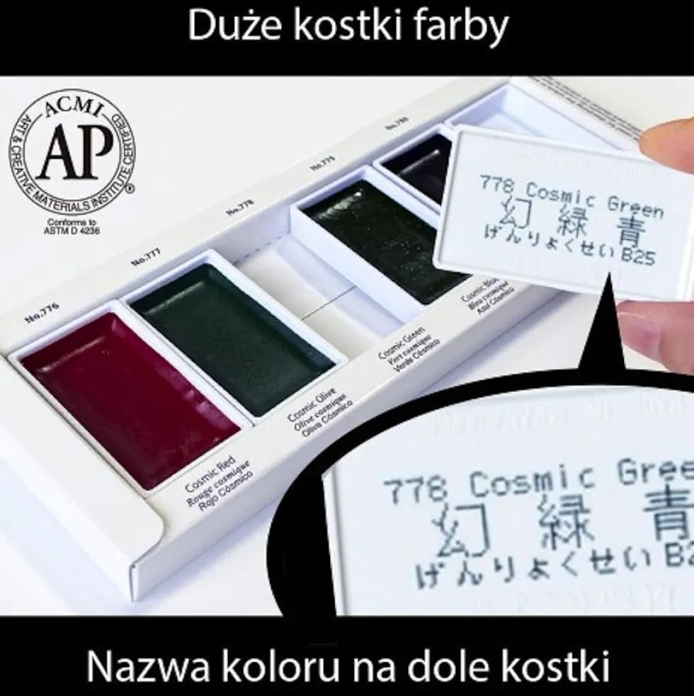 Zestaw farb akwarelowych Gansai Tambi Granulating 2 - Kuretake - 5 kolorów