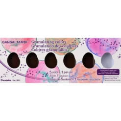 Zestaw farb akwarelowych Gansai Tambi Granulating - Kuretake - 5 kolorów