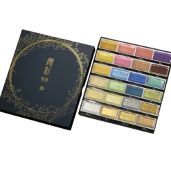 Zestaw farb akwarelowych Gansai Tambi Metallic II Limited Edition - Kuretake - 24 szt.