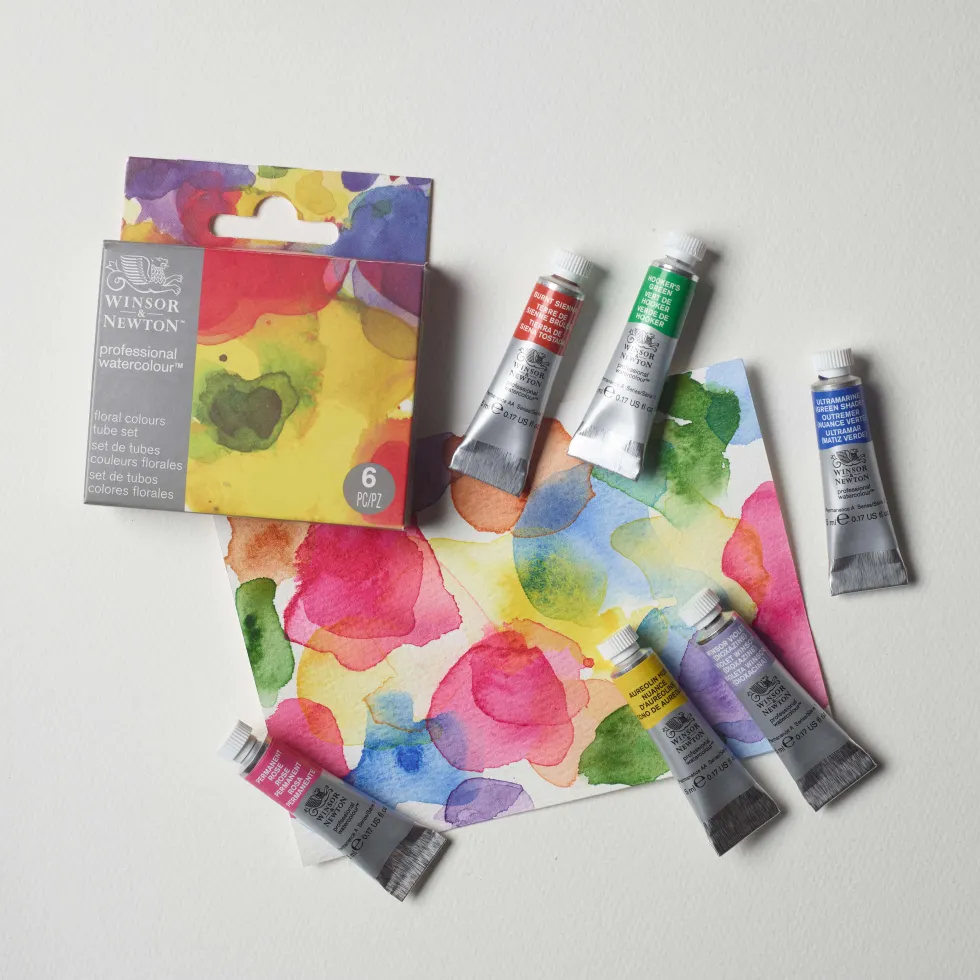 Zestaw farb akwarelowych Professional Floral - Winsor & Newton - 6 kolorów x 5 ml