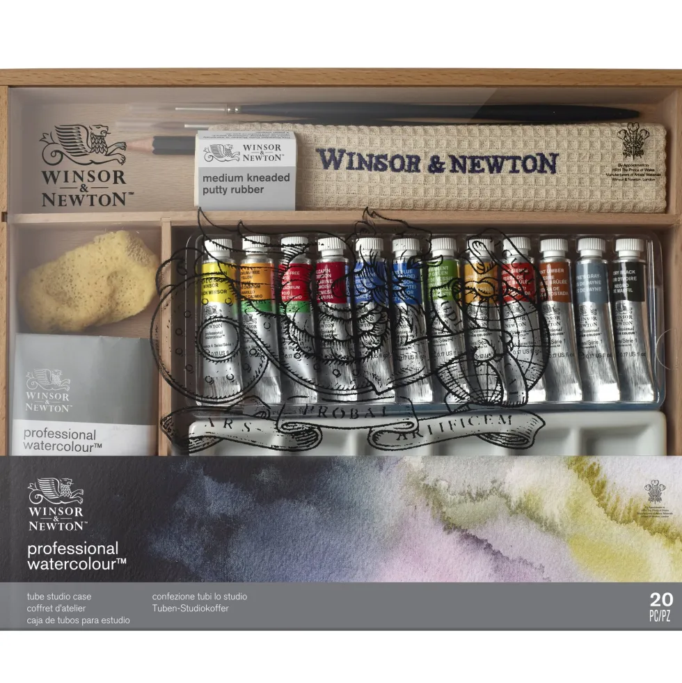 Zestaw farb akwarelowych Professional, Tube Studio - Winsor & Newton - 20 szt.