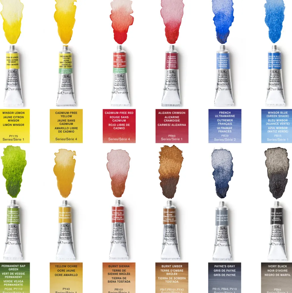 Zestaw farb akwarelowych Professional, Tube Studio - Winsor & Newton - 20 szt.