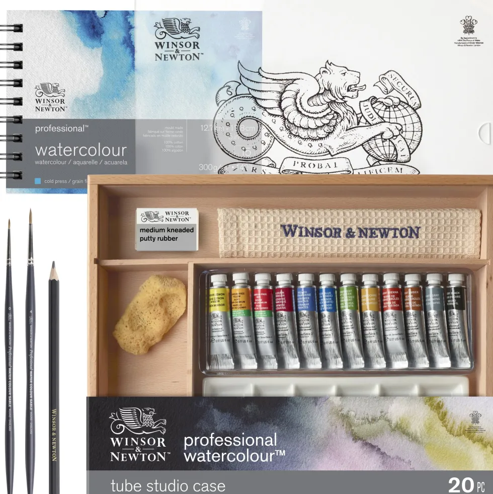 Zestaw farb akwarelowych Professional, Tube Studio - Winsor & Newton - 20 szt.