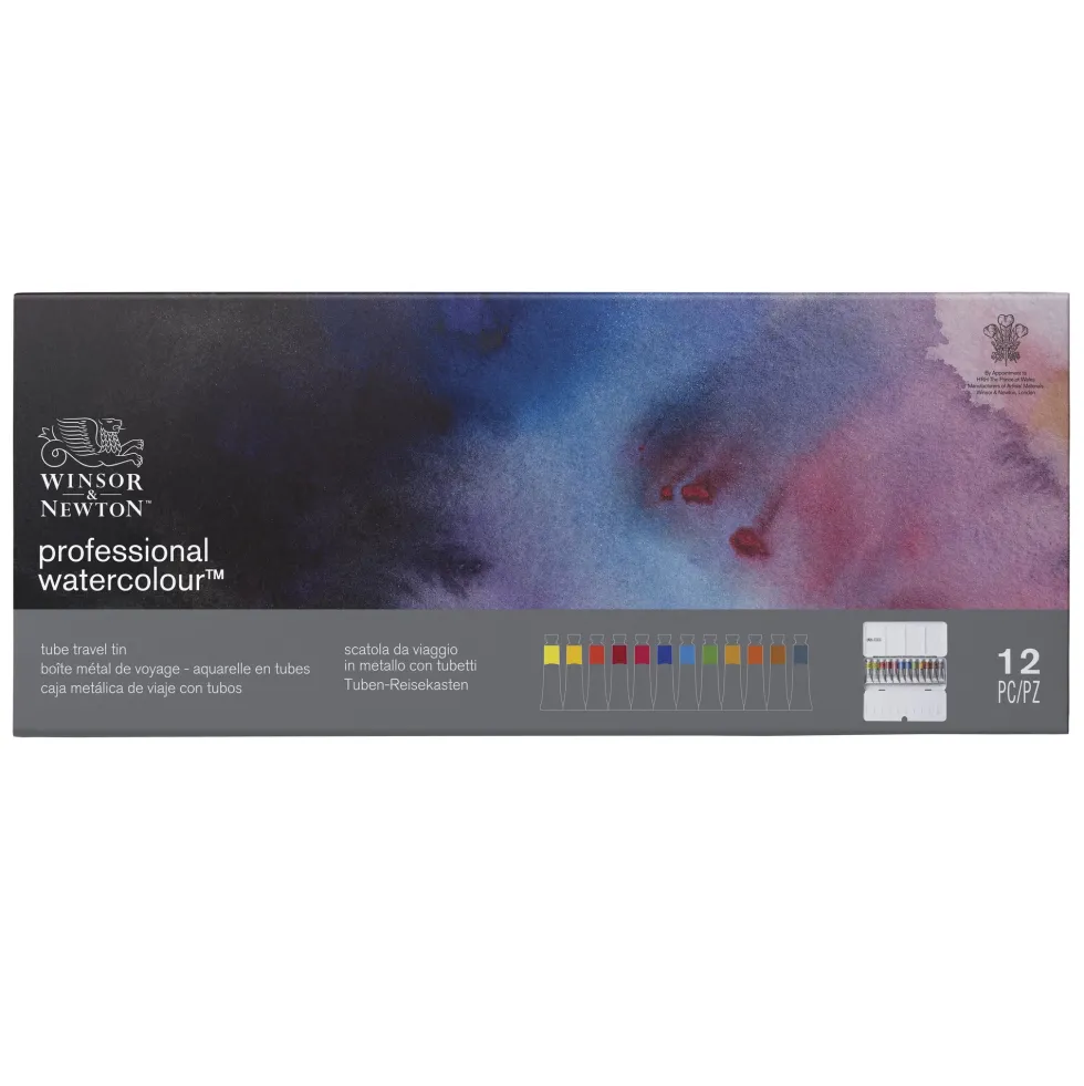 Zestaw farb akwarelowych Professional - Winsor & Newton - 12 kolorów x 5 ml