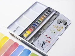 Zestaw farb akwarelowych Professional w półkostkach - Winsor & Newton - 12 kolorów