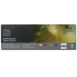 Zestaw farb akwarelowych Professional w półkostkach - Winsor & Newton - 12 kolorów