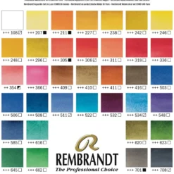 Zestaw farb akwarelowych w metalowej kasetce - Rembrandt - 36 kolorów