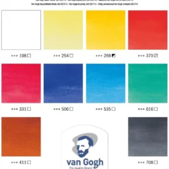 Zestaw farb akwarelowych w tubkach - Van Gogh - 10 kolorów x 10 ml