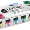 Zestaw farb do jedwabiu i jasnych tkanin Javana - Kreul - 6 kolorów x 20 ml