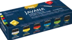 Zestaw farb do tkanin Javana - Kreul - Basic, 6 kolorów x 20 ml