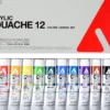 Zestaw farb gwaszy Acryla Gouache Lesson Set - Holbein - 12 kolorów