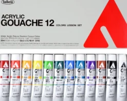 Zestaw farb gwaszy Acryla Gouache Lesson Set - Holbein - 12 kolorów