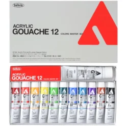 Zestaw farb gwaszy Acryla Gouache Master Set - Holbein - 12 kolorów