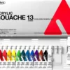 Zestaw farb gwaszy Acryla Gouache School Set - Holbein - 13 kolorów