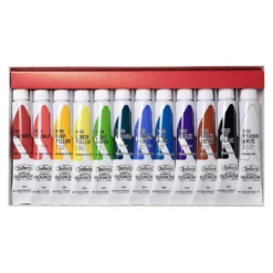Zestaw farb gwaszy Acryla Gouache School Set - Holbein - 12 kolorów x 12 ml