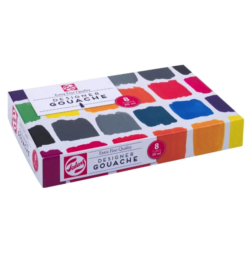 Zestaw farb gwaszy Designer - Talens - 8 kolorów x 20 ml