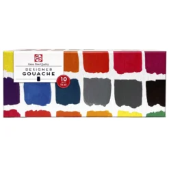 Zestaw farb gwaszy w słoiczkach - Talens - 10 kolorów x 16 ml