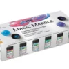 Zestaw farb marmurkowych Magic Marble - Kreul - Metallic, 6 kolorów x 20 ml