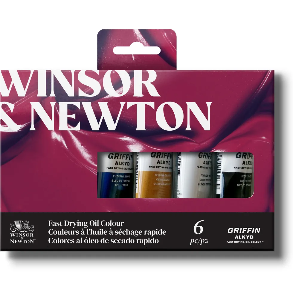 Zestaw farb olejnych Griffin Alkyd - Winsor & Newton - 6 szt.