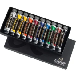 Zestaw farb olejnych - Rembrandt - 10 kolorów x 15 ml