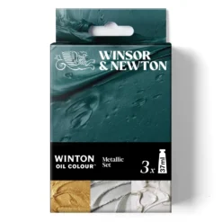 Zestaw farb olejnych Winton Metallic - Winsor & Newton - 3 x 37 ml