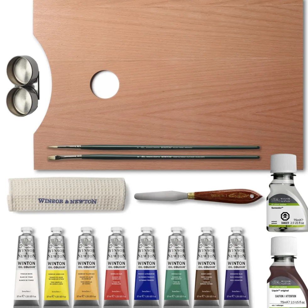 Zestaw farb olejnych Winton w drewnianym etui - Winsor & Newton - 15 szt.