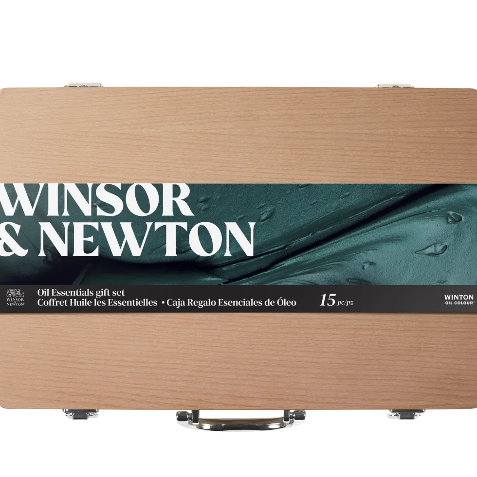 Zestaw farb olejnych Winton w drewnianym etui - Winsor & Newton - 15 szt.