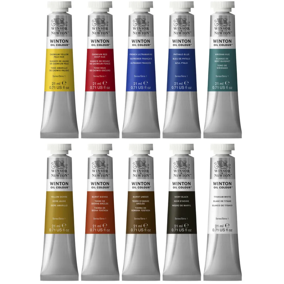 Zestaw farb olejnych Winton - Winsor & Newton - 10 kolorów x 21 ml