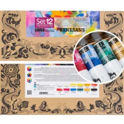 Zestaw farb Tempera Cover - Renesans - 12 kolorów x 60 ml
