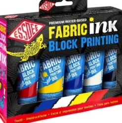 Zestaw farb tuszów do linorytu Fabric Printing Ink - Essdee - 5 x 100 ml