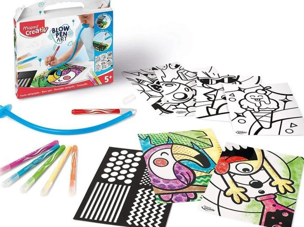 Zestaw flamastrów dmuchanych Blow Pen Pop Art - Maped - 6 kolorów
