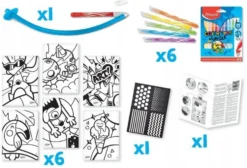 Zestaw flamastrów dmuchanych Blow Pen Pop Art - Maped - 6 kolorów