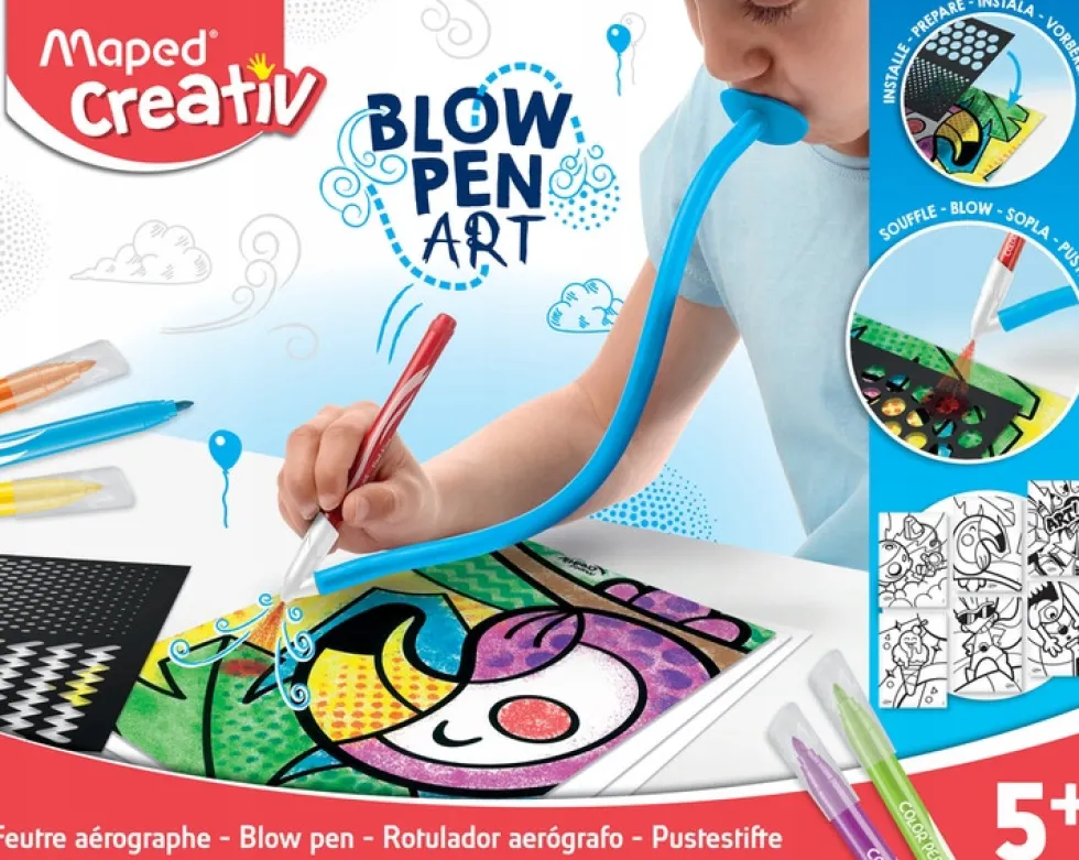 Zestaw flamastrów dmuchanych Blow Pen Pop Art - Maped - 6 kolorów