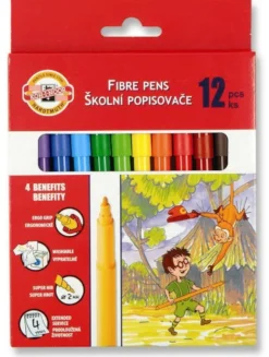 Zestaw flamastrów - Koh-I-Noor - 12 kolorów