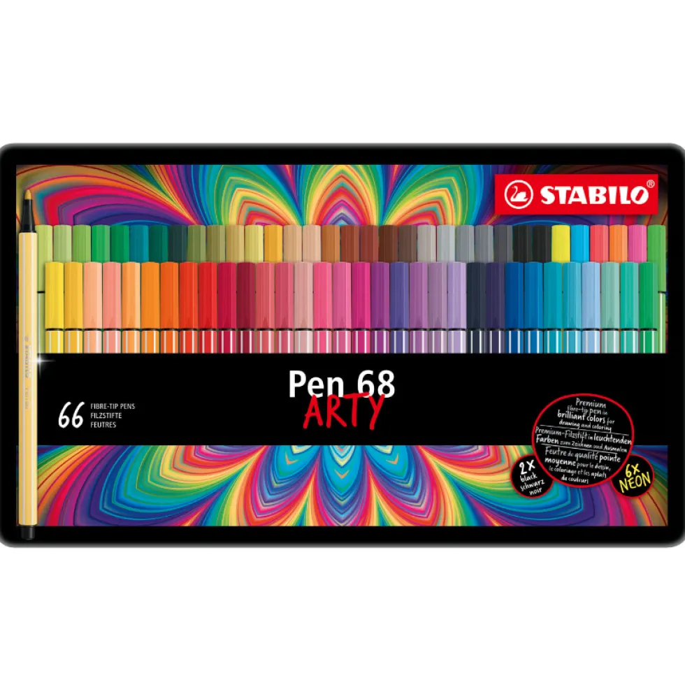 Zestaw flamastrów Pen 68 Arty - Stabilo - 66 kolorów