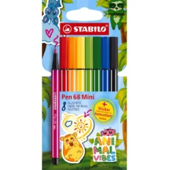 Zestaw flamastrów Pen 68 Mini Animal Vibes - Stabilo - 8 szt.