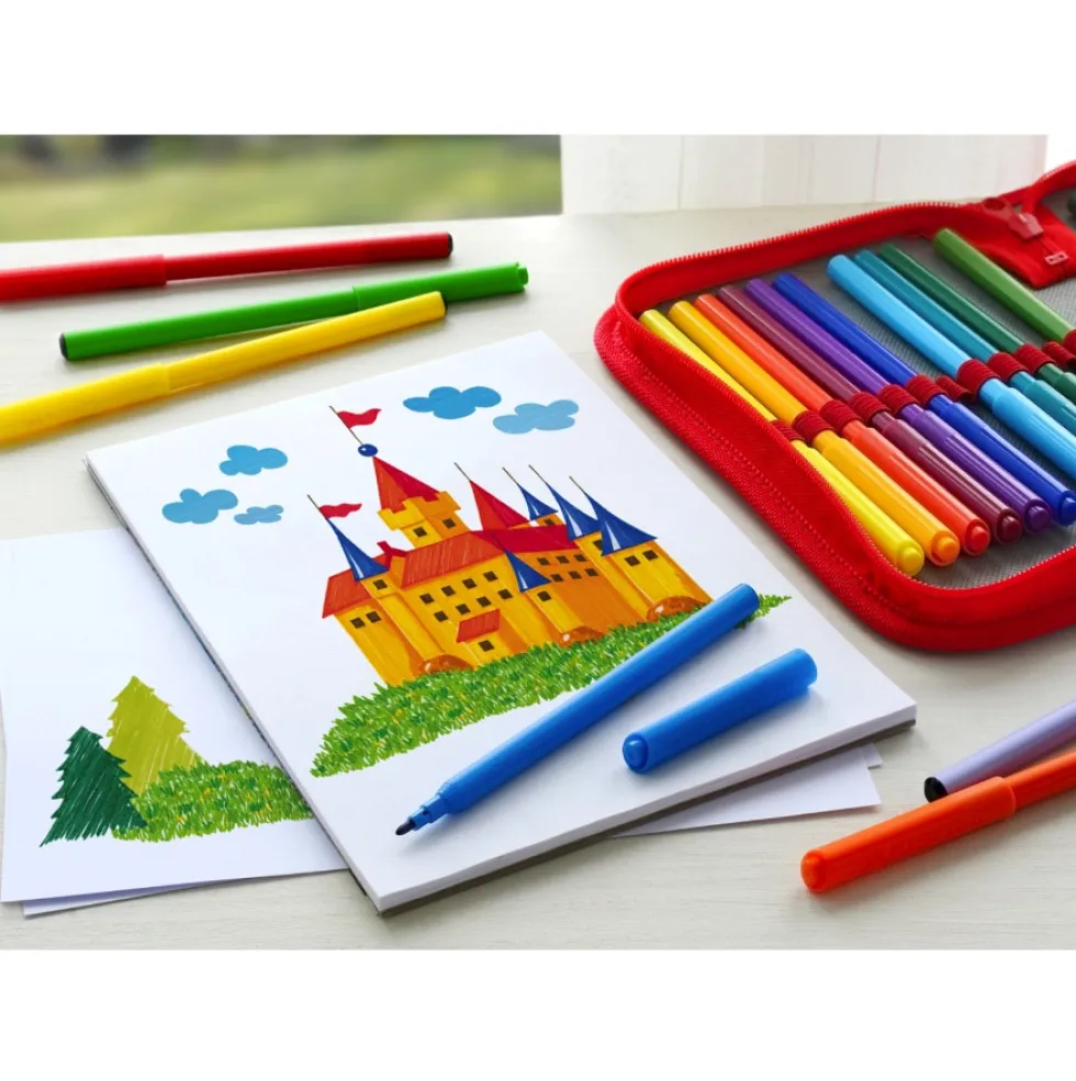 Zestaw flamastrów Zamek - Faber-Castell - 12 kolorów
